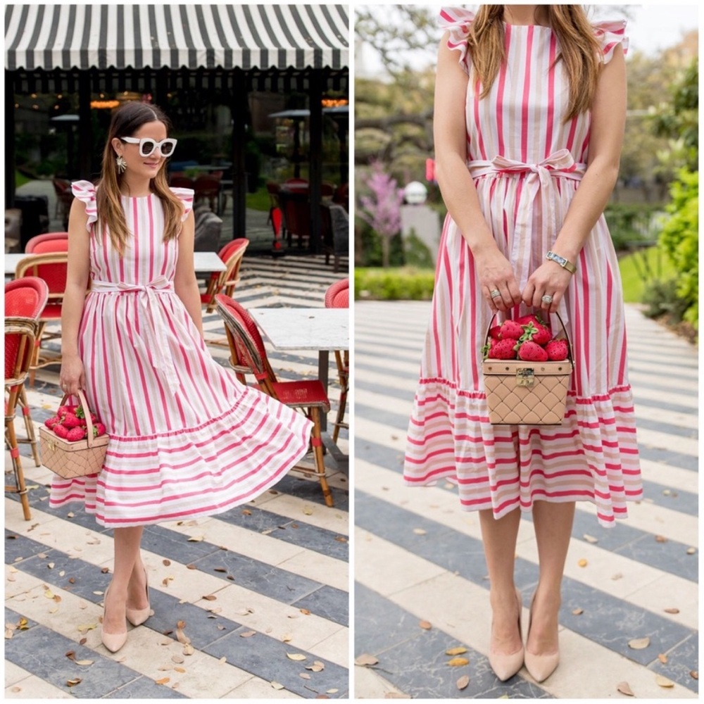 Kate Spade striped midi dress